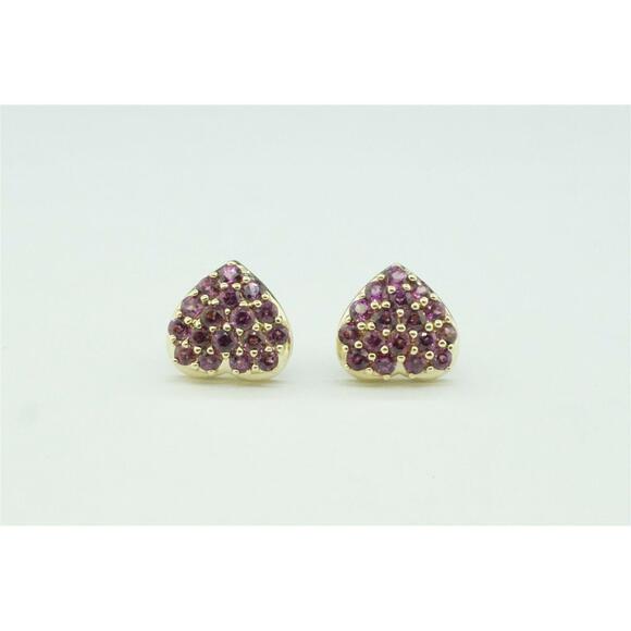 Estate Amethyst 14k Yellow Gold Stud Earrings - Discount Fin - Picture 5 of 5